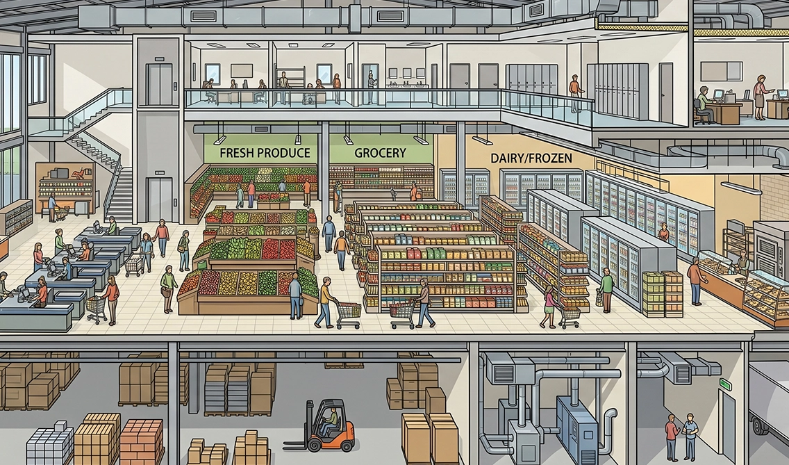 Primer uporabe supermarket