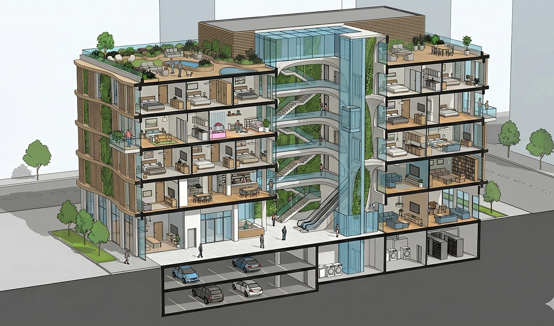 Primer uporabe večstanovanjski blok