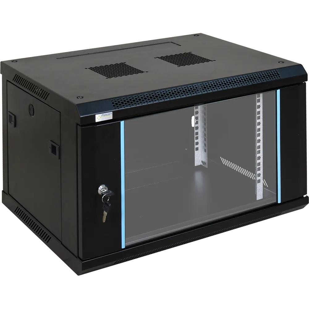Pulsar RWA664 – Stenska rack omara 19" 6U, 600×450 mm, črna