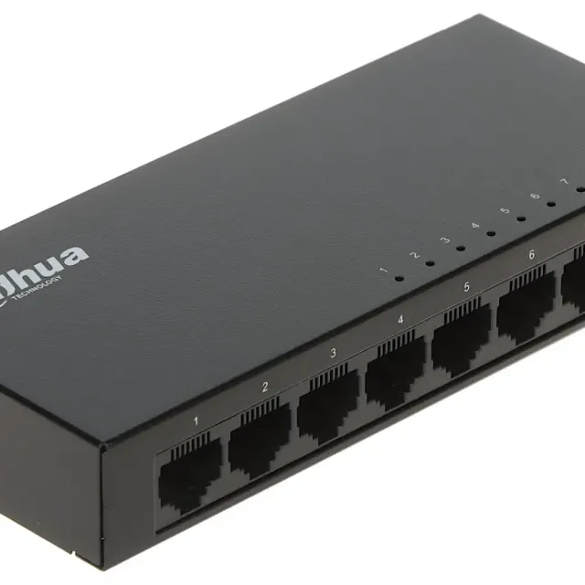 Dahua PFS3008-8GT-V2 – 8-Port Gigabit Unmanaged Switch Layer 2, 16 Gbps, Metal