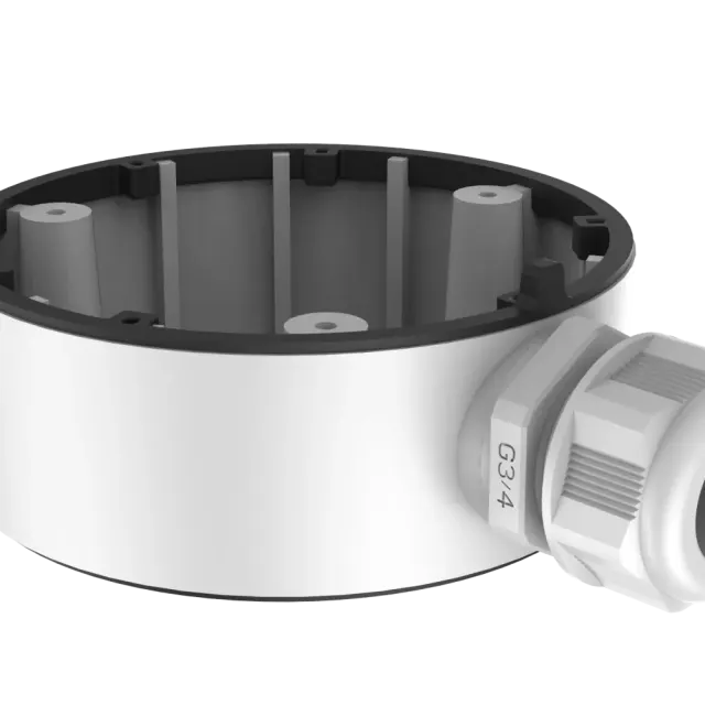 Hikvision DS-1280ZJ-TR13 – Junction Box for Turret Cameras, Aluminium Alloy, White