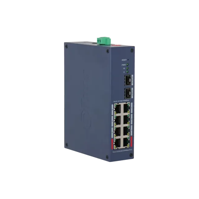 Dahua CHS4210-8GT-110 – Managed Industrial PoE Switch, 8× Gigabit + 2× SFP, 110 W