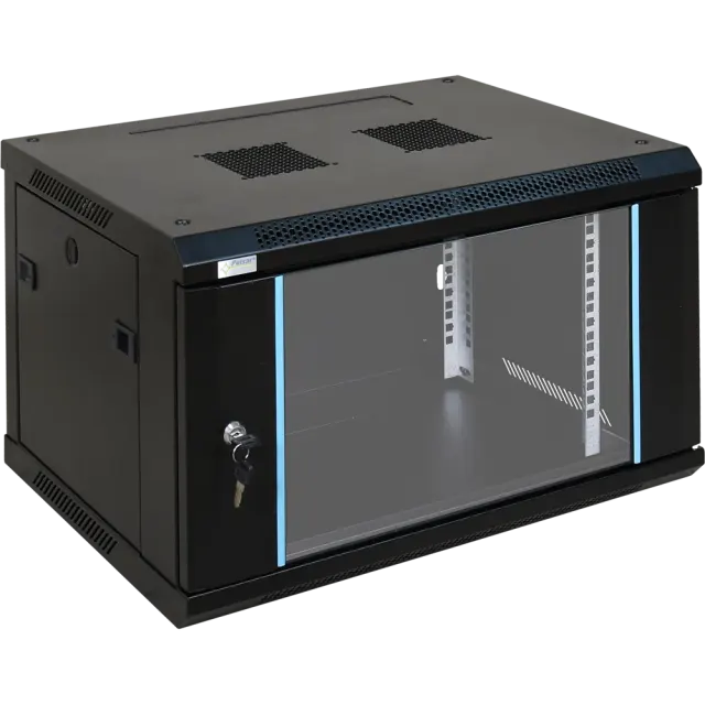 Pulsar RWA664 – Stenska rack omara 19" 6U, 600×450 mm, črna