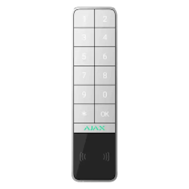 Ajax KeyPad Outdoor Jeweller WH – wireless outdoor keypad, IP66/IK08, 2× CR123A