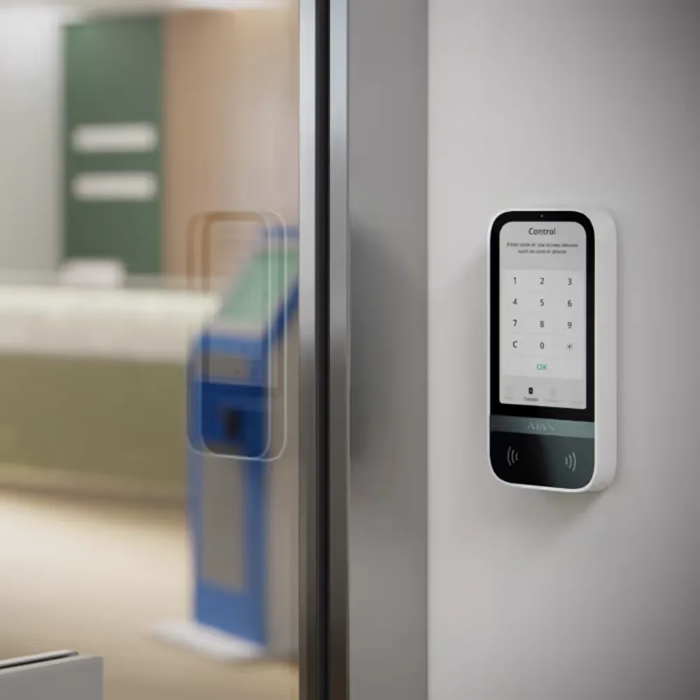 AJAX FIBRA Keypad TouchScreen WH SUPERIO