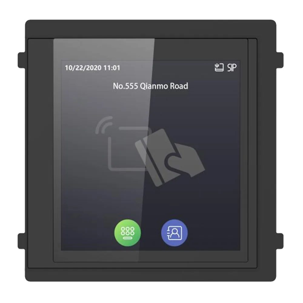 Hikvision DS-KD-TDM – Touch Display Module with M1 Card Reader, 4", IP65/IK08