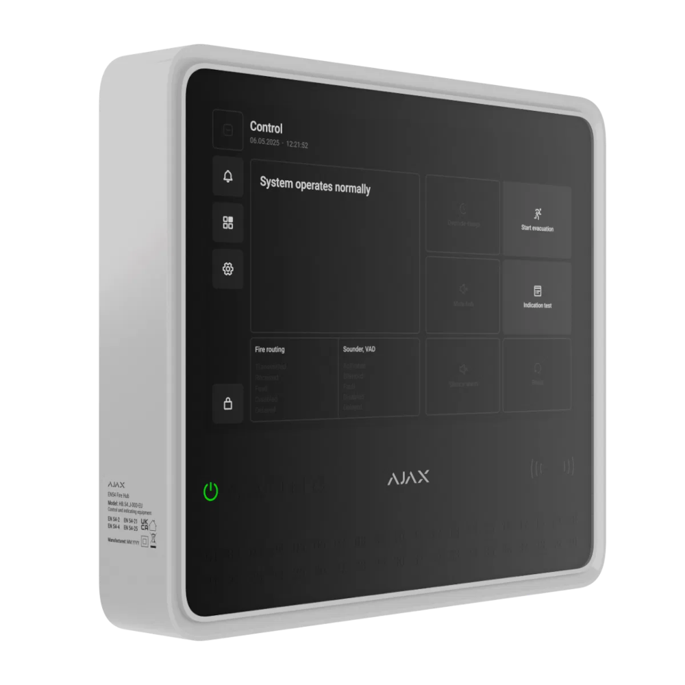 Ajax EN54 Fire Hub WH