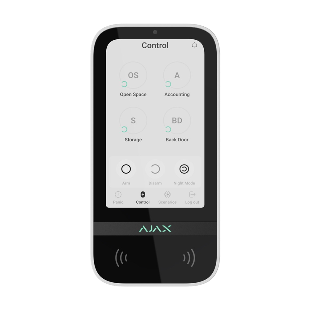 AJAX FIBRA Keypad TouchScreen WH SUPERIO