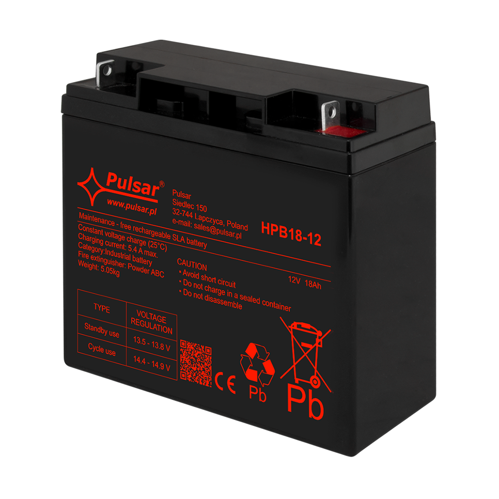 Akumulator 12V 18Ah/17Ah