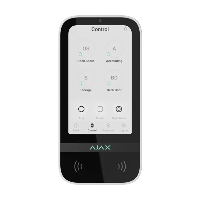 AJAX FIBRA Keypad TouchScreen WH SUPERIO
