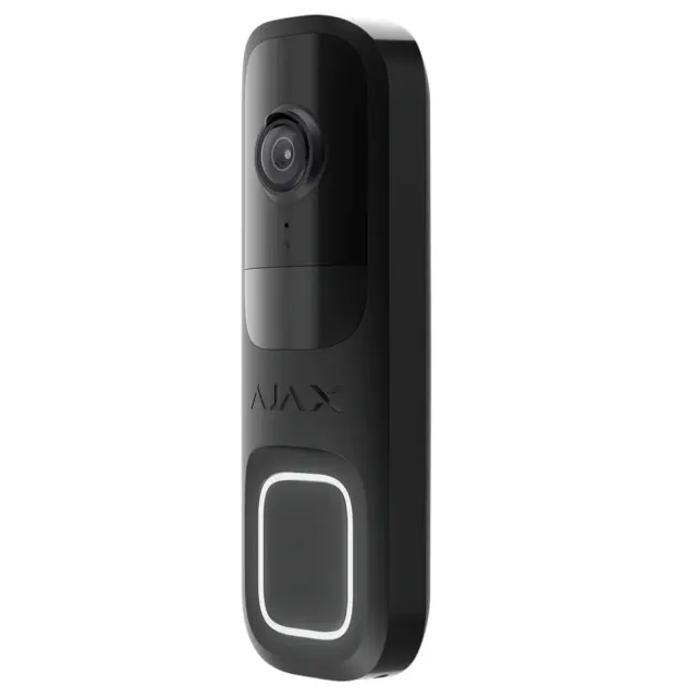 Ajax DoorBell BL – Smart Video Doorbell 4 MP HDR, AI + PIR, Wi-Fi/Jeweller, Black