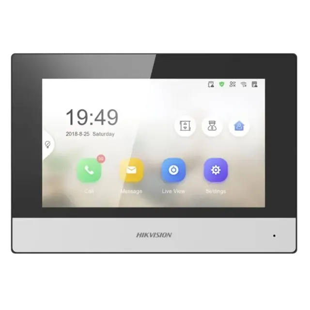 Hikvision DS-KH6320-WTE1 – Notranja video interkom postaja, 7" zaslon, PoE/Wi-Fi