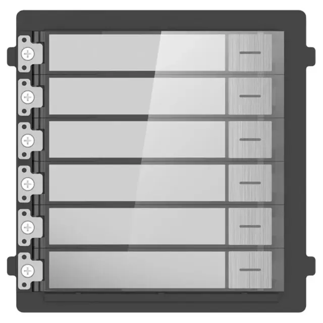 Hikvision DS-KD-KK/S – nametag module, 6 buttons, IP65, stainless steel
