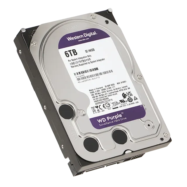 WD WD63PURU-64C4FY0 – Trdi disk za videonadzor 6 TB, 3,5", SATA 6 Gb/s